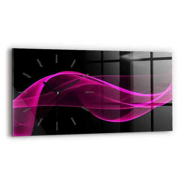 Horizontale Uhr mit motiv Rosa Abstraktion