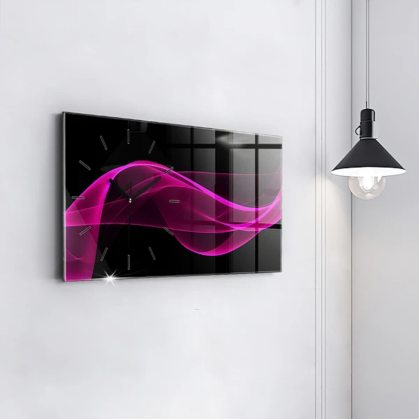 Horizontale Uhr mit motiv Rosa Abstraktion