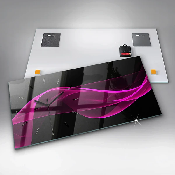 Horizontale Uhr mit motiv Rosa Abstraktion