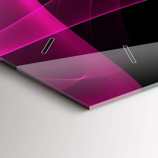 Horizontale Uhr mit motiv Rosa Abstraktion