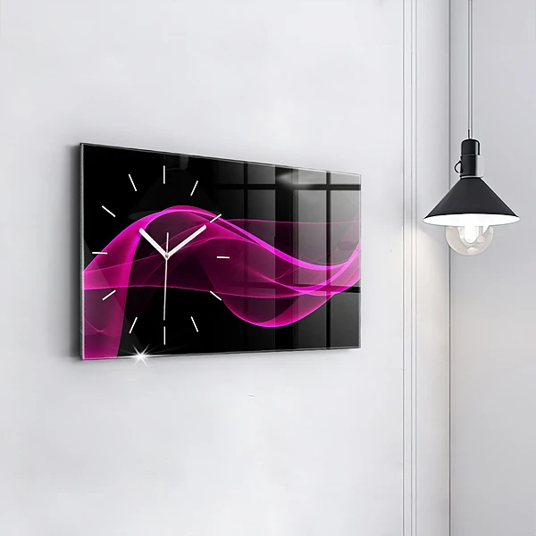 Horizontale Uhr mit motiv Rosa Abstraktion