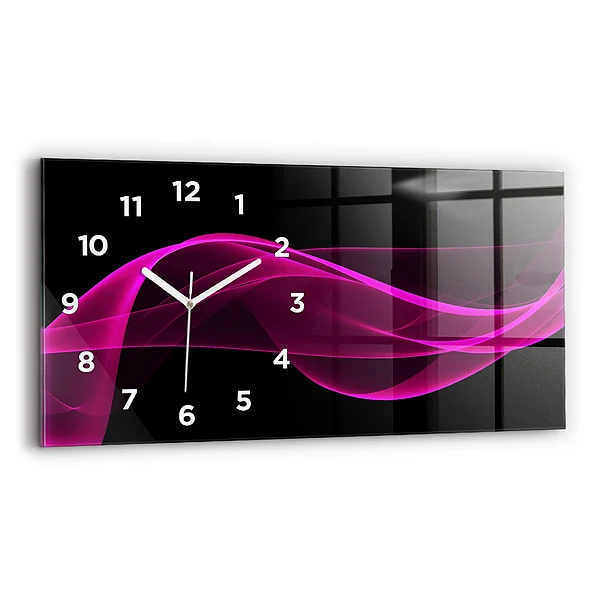 Horizontale Uhr mit motiv Rosa Abstraktion