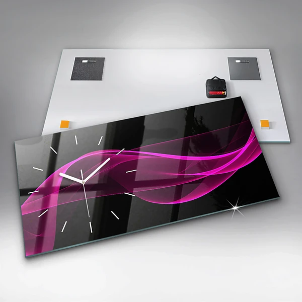 Horizontale Uhr mit motiv Rosa Abstraktion