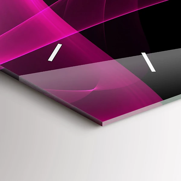 Horizontale Uhr mit motiv Rosa Abstraktion