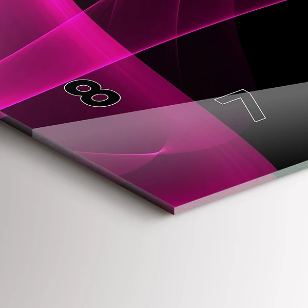 Horizontale Uhr mit motiv Rosa Abstraktion