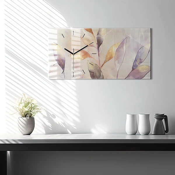Horizontale Uhr mit motiv Abstrakte Boho-Blätter