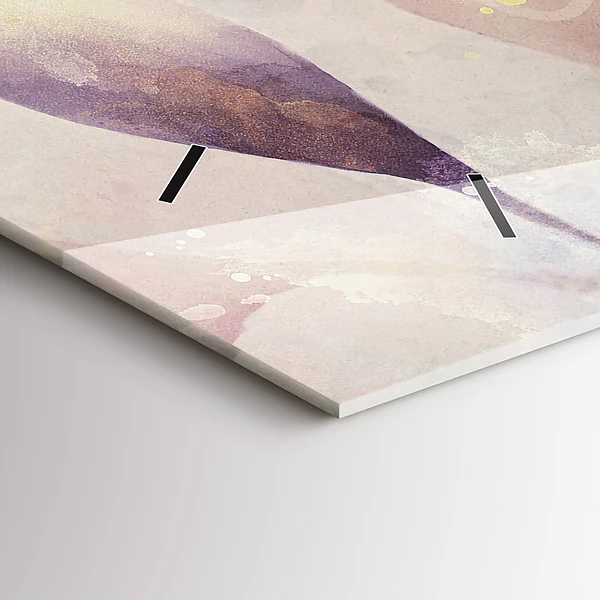 Horizontale Uhr mit motiv Abstrakte Boho-Blätter