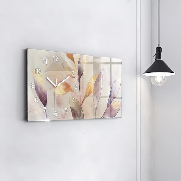 Horizontale Uhr mit motiv Abstrakte Boho-Blätter