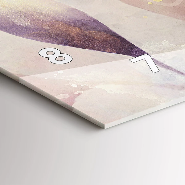Horizontale Uhr mit motiv Abstrakte Boho-Blätter