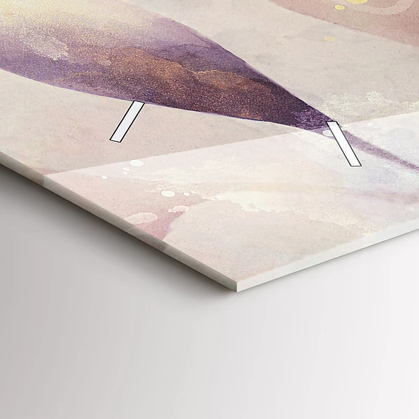 Horizontale Uhr mit motiv Abstrakte Boho-Blätter