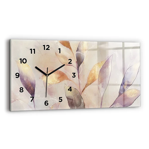 Horizontale Uhr mit motiv Abstrakte Boho-Blätter