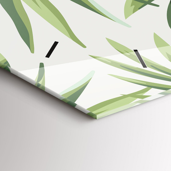 Horizontale Uhr mit motiv Tropisches Muster