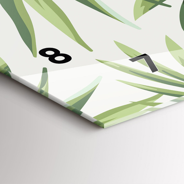 Horizontale Uhr mit motiv Tropisches Muster