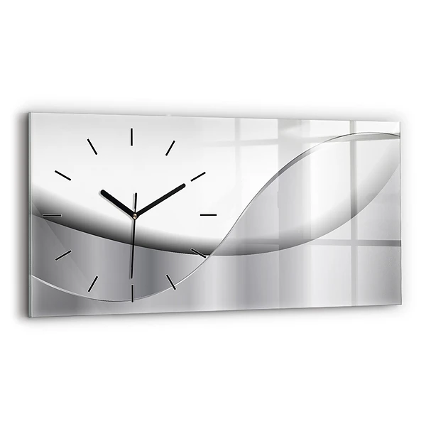 Horizontale Uhr Silberne Abstraktion