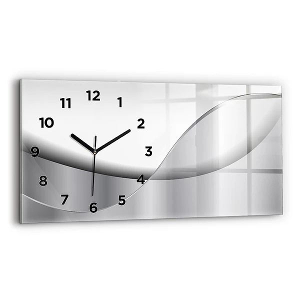 Horizontale Uhr Silberne Abstraktion