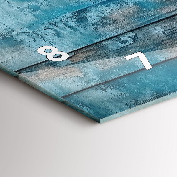 Horizontale Uhr mit motiv Blaue Bretter