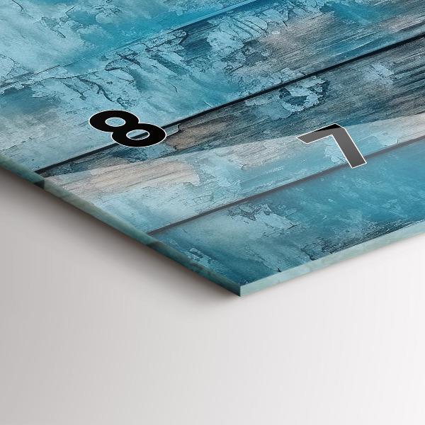Horizontale Uhr mit motiv Blaue Bretter