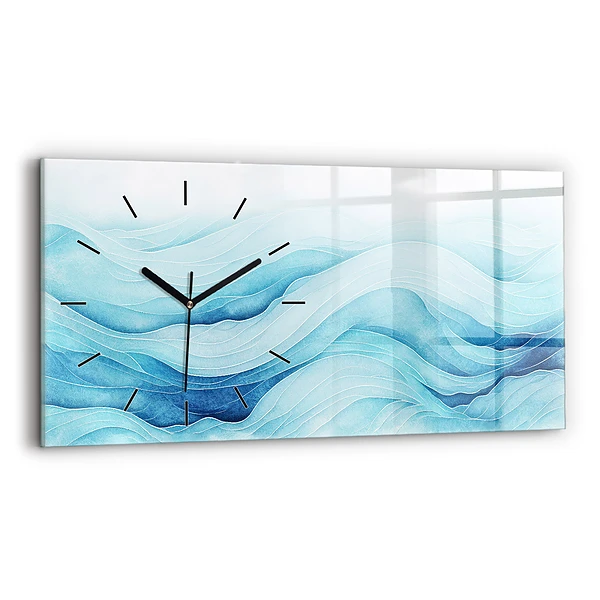 Horizontale Uhr Blaue Wolken