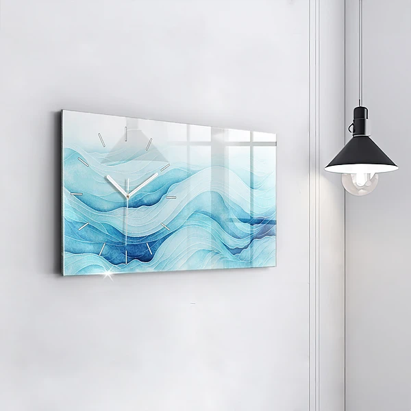 Horizontale Uhr Blaue Wolken