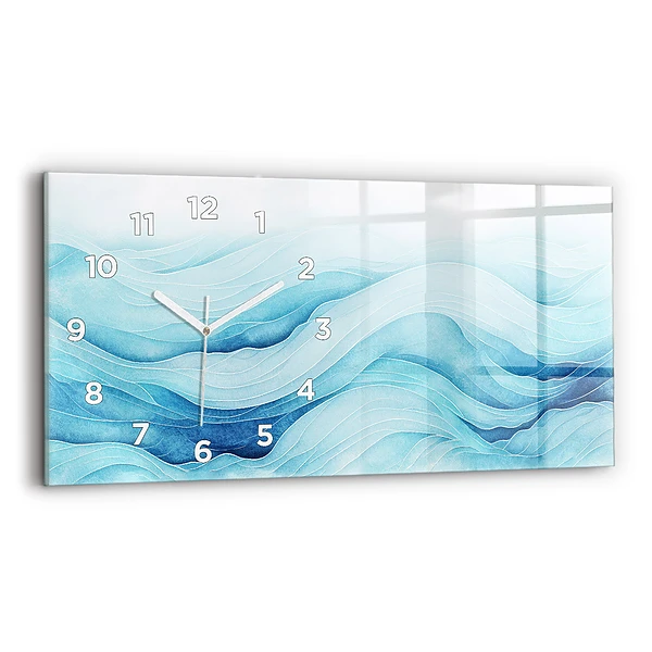 Horizontale Uhr Blaue Wolken