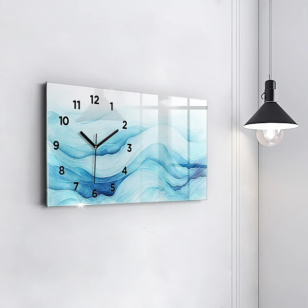 Horizontale Uhr Blaue Wolken