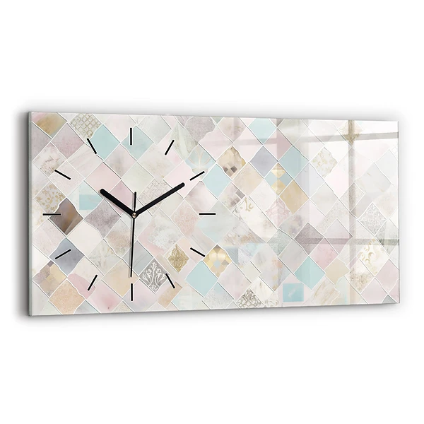 Horizontale Uhr mit motiv Farbige Fliesen