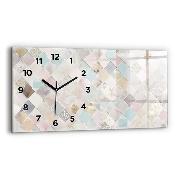 Horizontale Uhr mit motiv Farbige Fliesen
