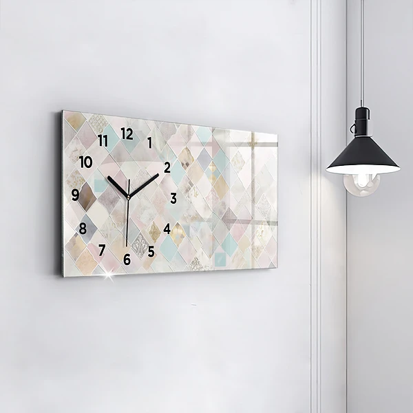 Horizontale Uhr mit motiv Farbige Fliesen