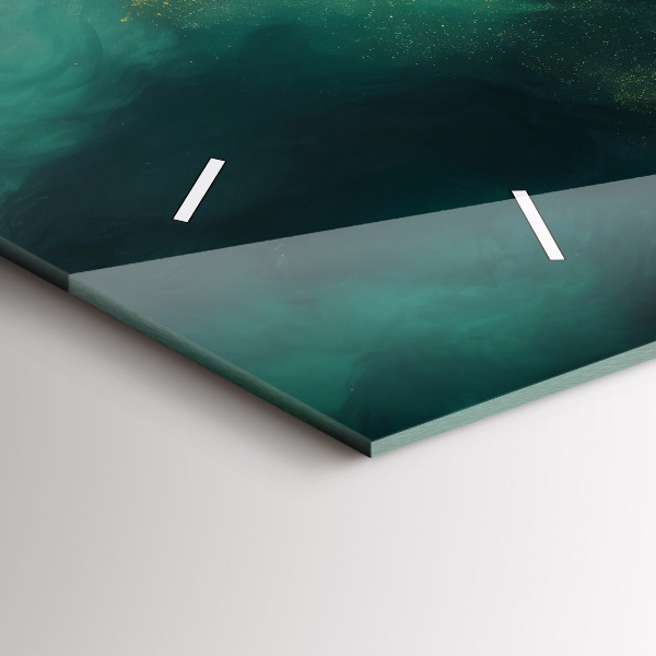 Horizontale Uhr Grüner Marmor