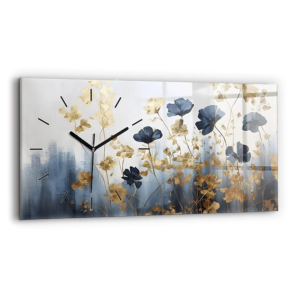 Horizontale Uhr mit motiv Abstrakte Blumen