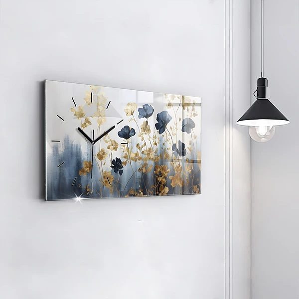 Horizontale Uhr mit motiv Abstrakte Blumen