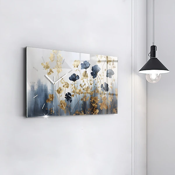 Horizontale Uhr mit motiv Abstrakte Blumen