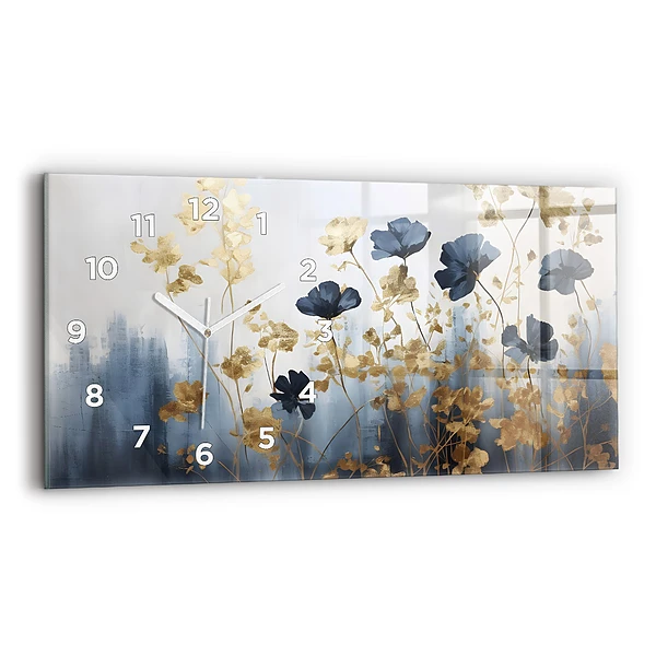 Horizontale Uhr mit motiv Abstrakte Blumen