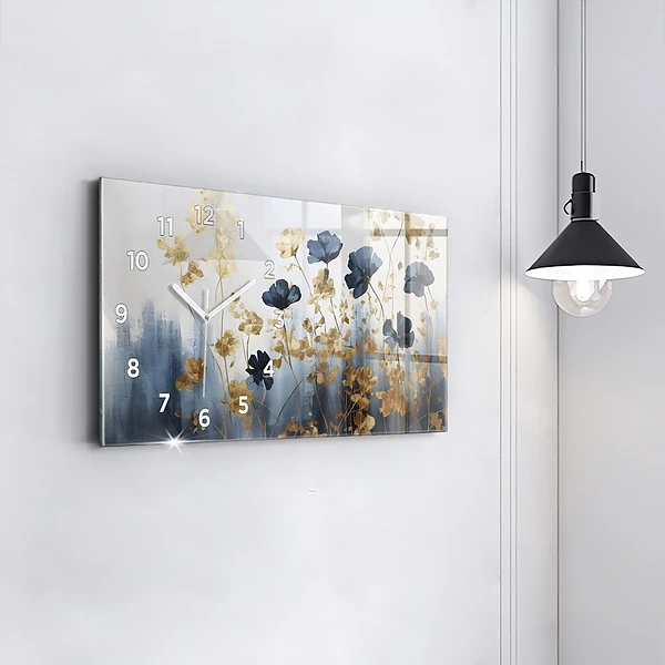 Horizontale Uhr mit motiv Abstrakte Blumen