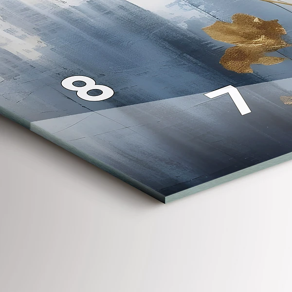 Horizontale Uhr mit motiv Abstrakte Blumen