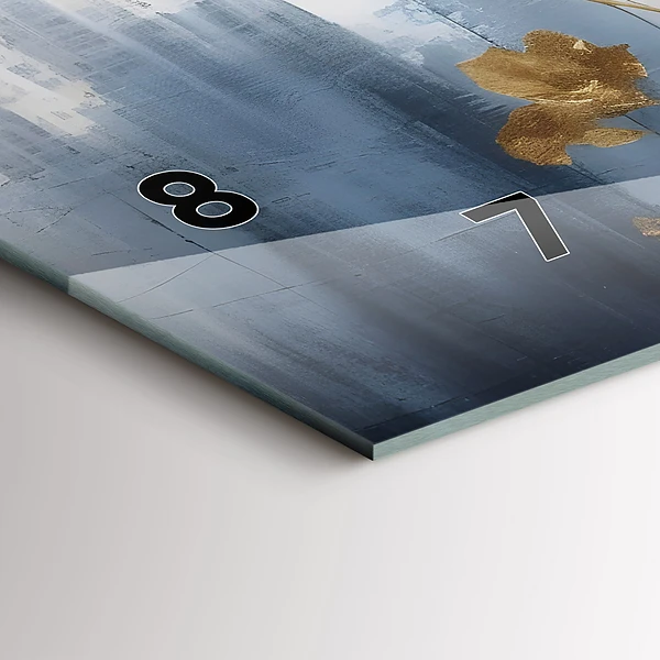 Horizontale Uhr mit motiv Abstrakte Blumen