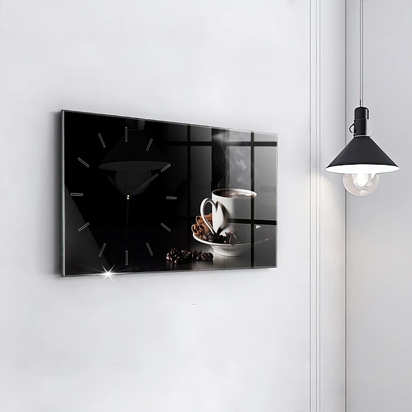 Horizontale Uhr Kaffeetasse