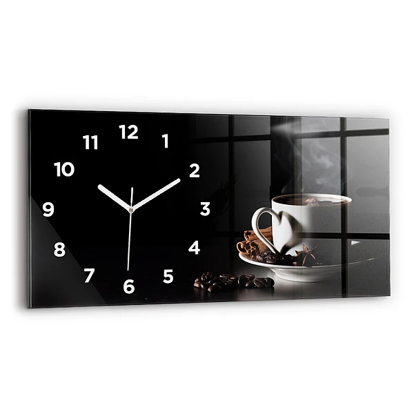 Horizontale Uhr Kaffeetasse