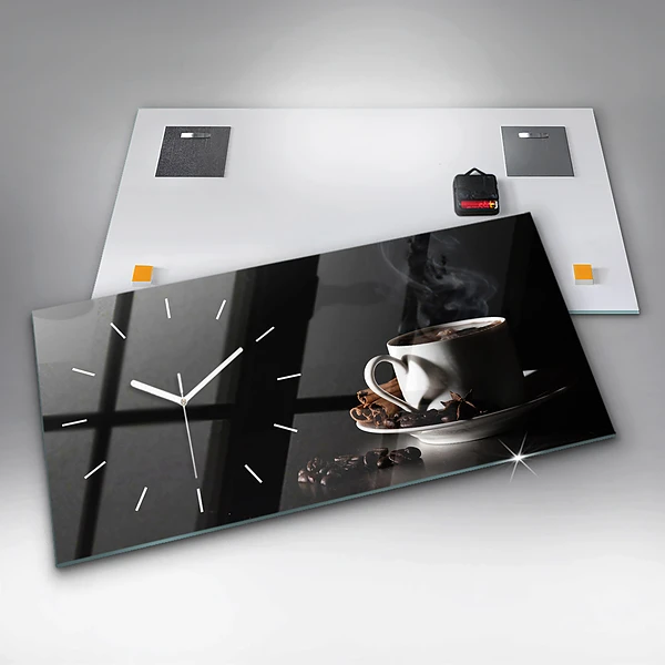 Horizontale Uhr Kaffeetasse