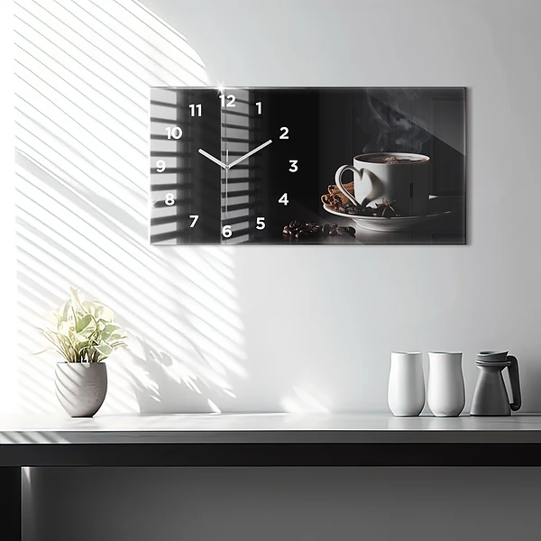 Horizontale Uhr Kaffeetasse