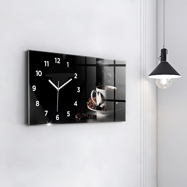 Horizontale Uhr Kaffeetasse