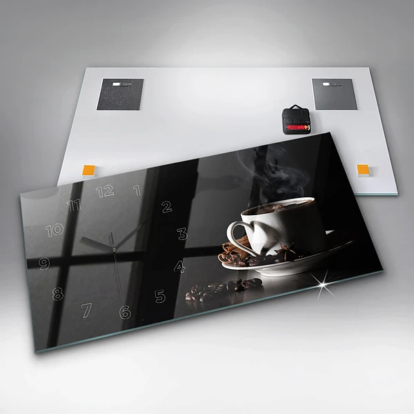 Horizontale Uhr Kaffeetasse