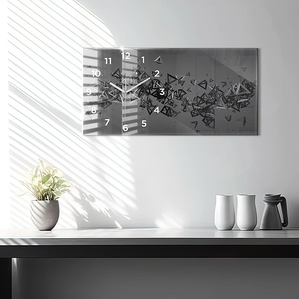 Horizontale Uhr mit motiv Abstraktion