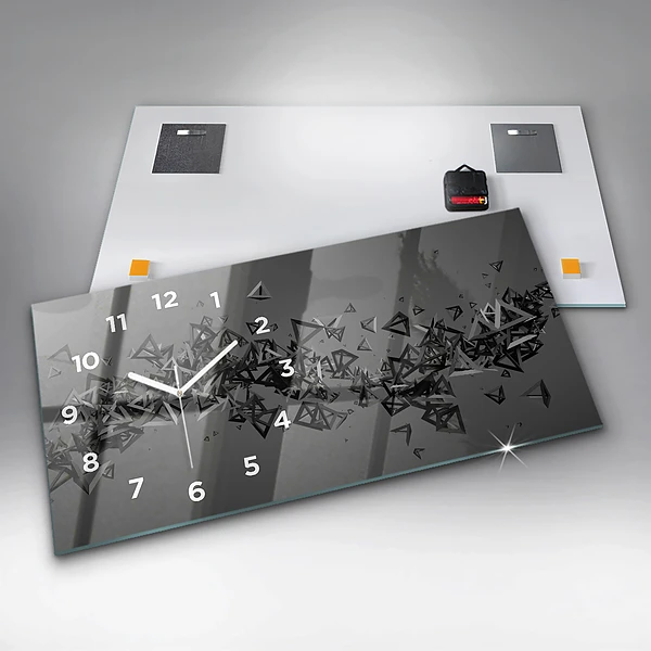 Horizontale Uhr mit motiv Abstraktion