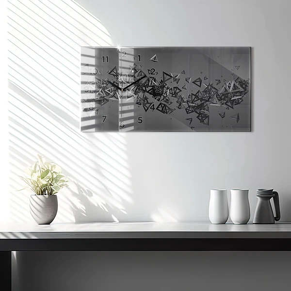 Horizontale Uhr mit motiv Abstraktion