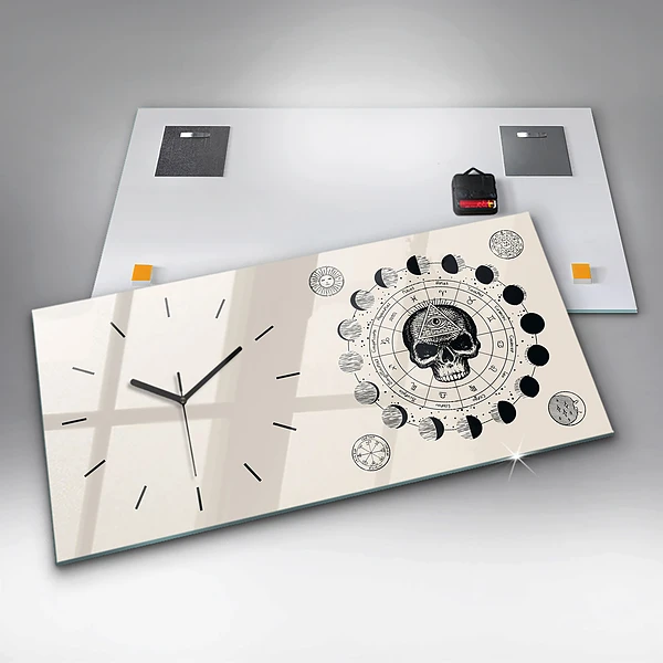 Horizontale Uhr Mondphasen