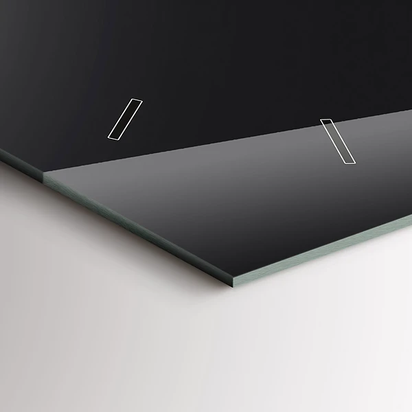 Horizontale Uhr mit motiv Mondphasen