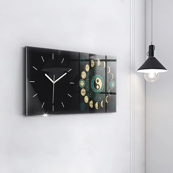 Horizontale Uhr mit motiv Mondphasen