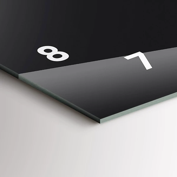 Horizontale Uhr mit motiv Mondphasen