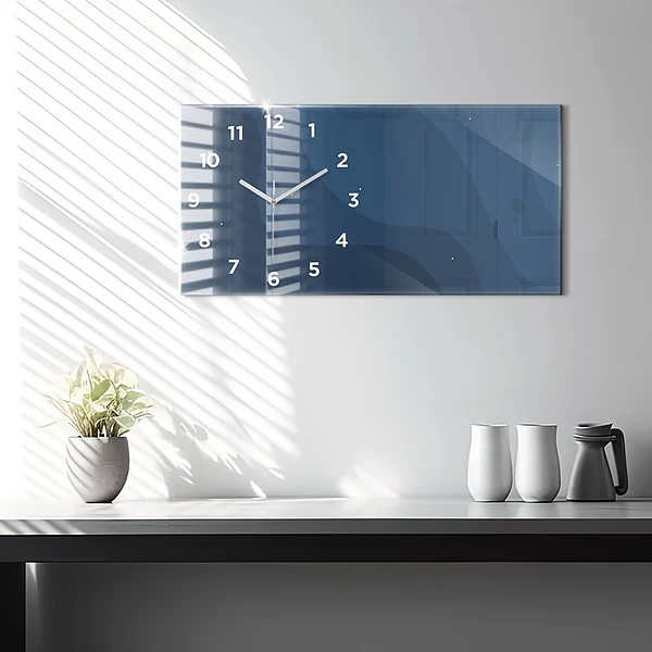 Horizontale Uhr Blaue Wellen